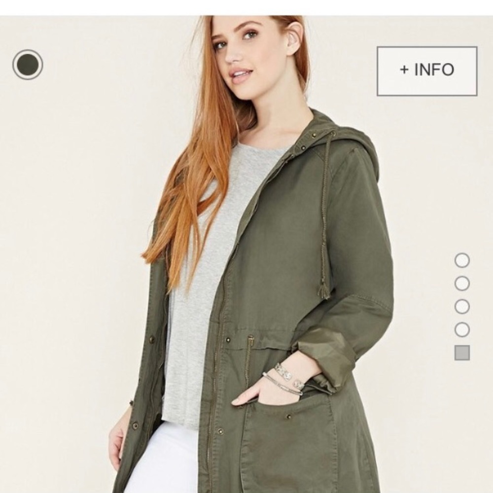 Olive Hooded Utility Jacket